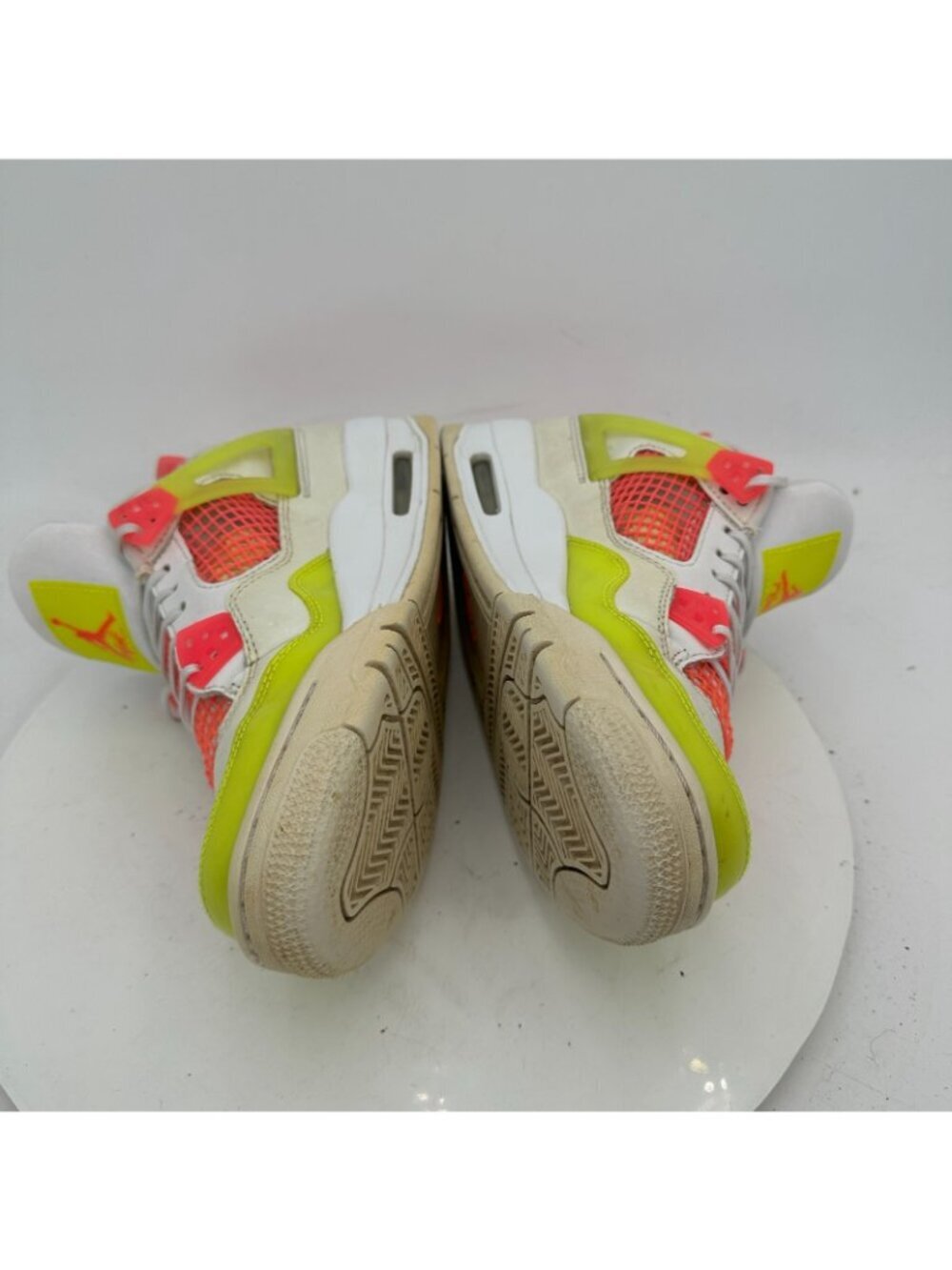 Nike Air Jordan 4 Youth Size 6Y Women 7.5 CV7808 100 Lemon Pink Blast White Shoe - Picture 7 of 11